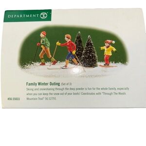 Family Winter Outing 55033 Village Accessories Department Dept 56 Christmas